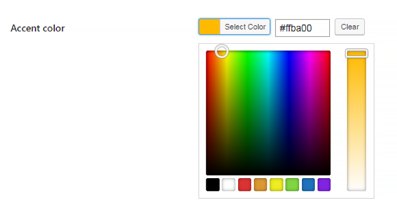 change primary color with a click